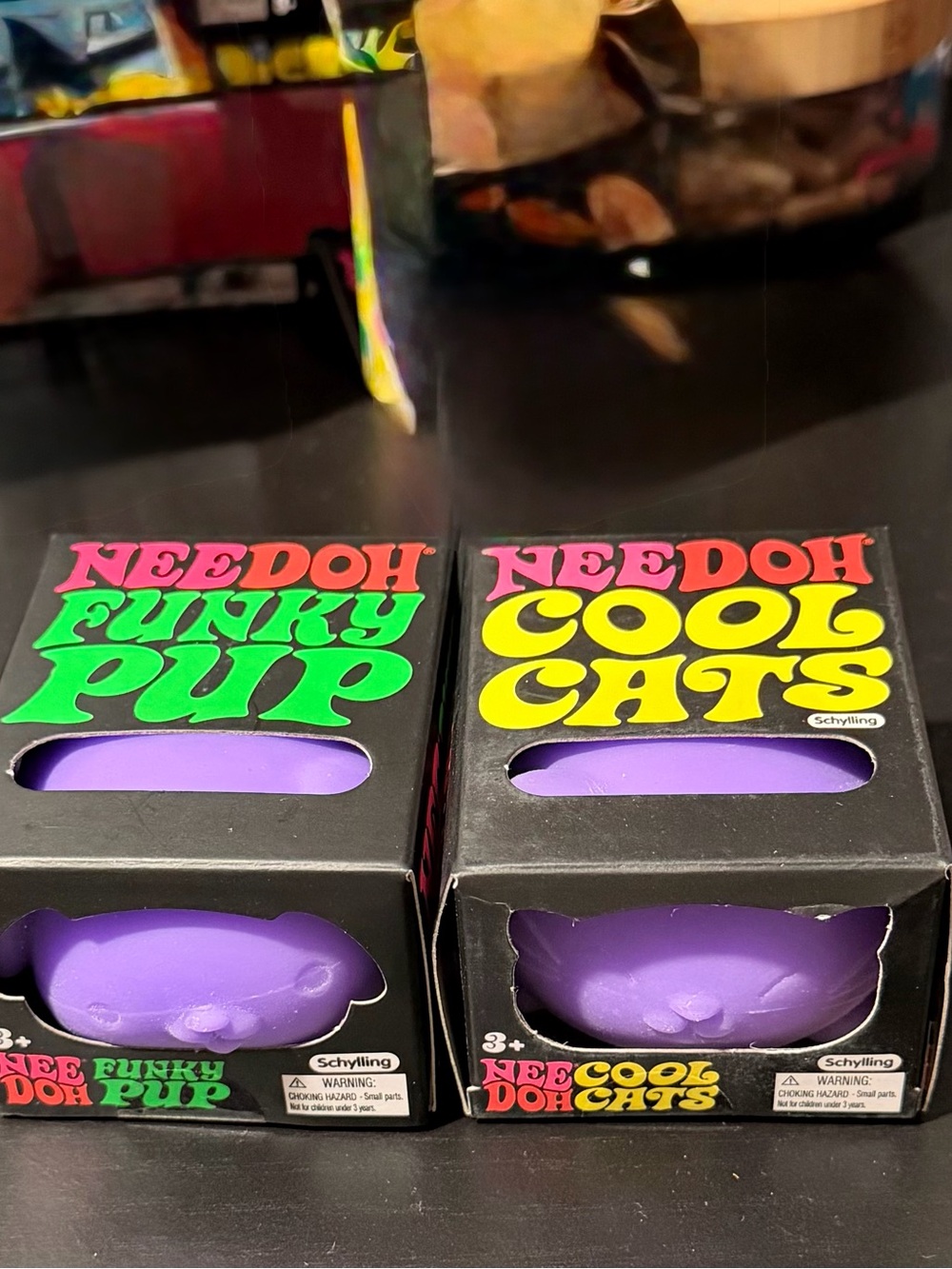 NeeDoh Purple Funky Pup AND Cool Cat. Authentic.